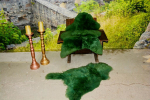 Natur-Kuschelduo in Tannengrün (2er-Set B-Ware) – Wohlfühl-Felle für Lieblingsecken